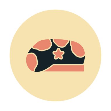 Askeri Şapka ikon vektör illüstrasyonu