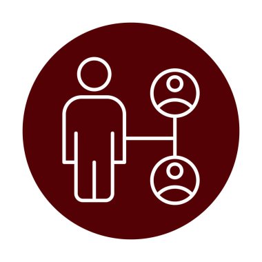 Takım yönetimi kavramının iş dünyası simgesi, vektör illüstrasyonu