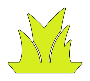 Çim simgesi, vektör illüstrasyonu 