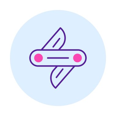 İsviçre bıçak ikonu vektörü beyaz arkaplanda izole edildi 