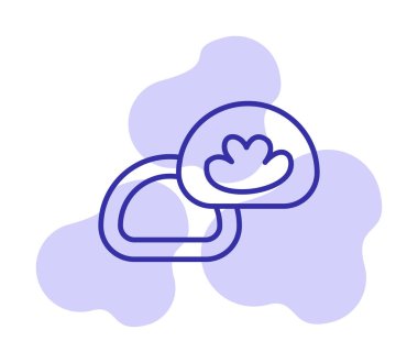 Japon tatlısı Mochi ikonunun vektör çizimi 