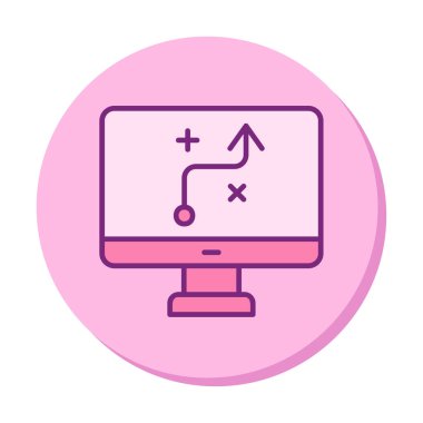 Basit Strateji simgesi, vektör illüstrasyonu