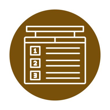 Puan tahtası web simgesi, vektör illüstrasyonu 