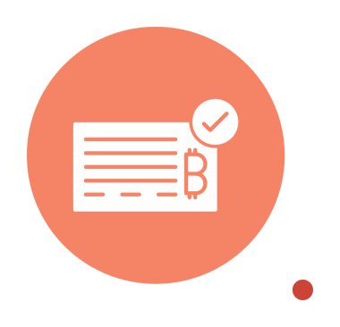 Bank Check web simgesi, vektör illüstrasyonu 