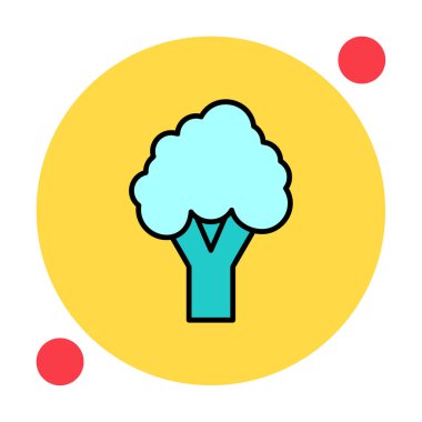 brokoli web simgesi, vektör illüstrasyonu  