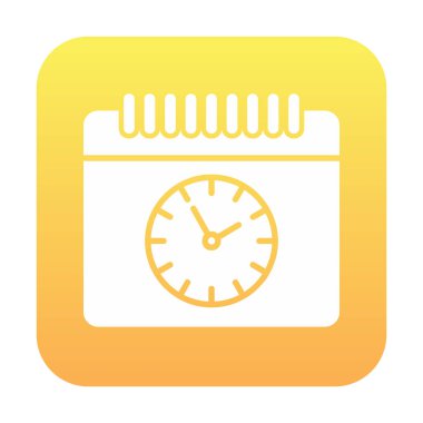 Beyaz arka plan üzerinde izole zamanlama simgesini