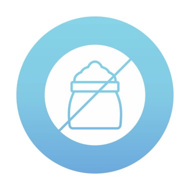 Şeker işareti yok, vektör illüstrasyonu  