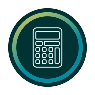 Beyaz arkaplanda hesap makinesi simgesi vektör çizimi 