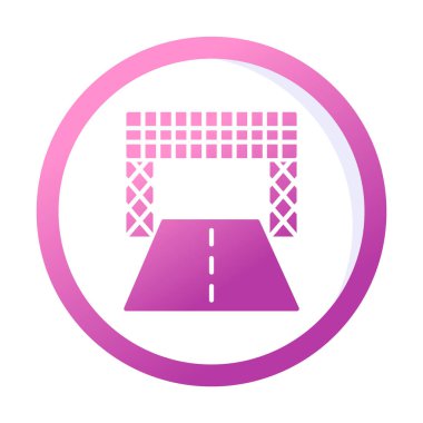 Racetrack simgesi vektör çizimi