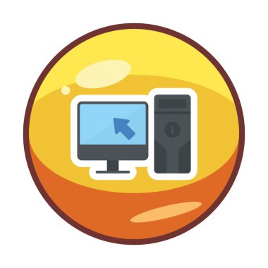 kişisel bilgisayar simgesi, vektör illüstrasyonu basit tasarım