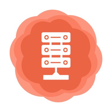 Ağ sunucu simgesinin vektör illüstrasyonu 