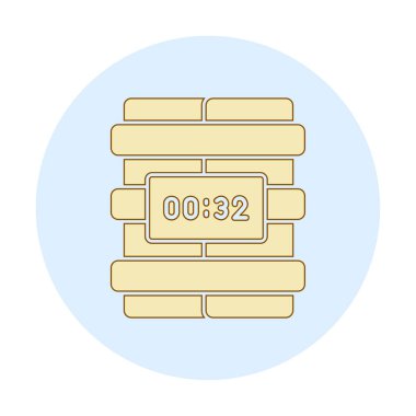 Zaman bombası ikonu vektör illüstrasyonu.