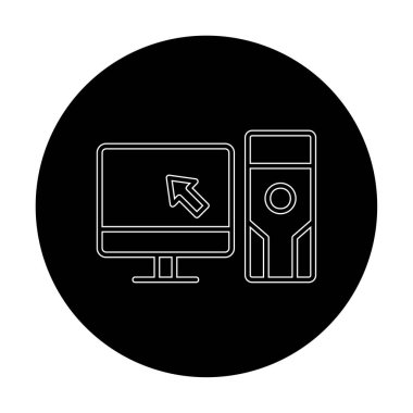 kişisel bilgisayar simgesi, vektör illüstrasyonu basit tasarım