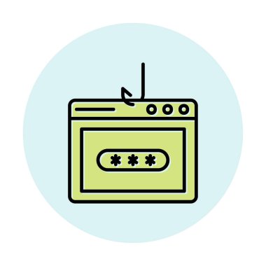 Basit Parola Kopyalama simgesi, vektör illüstrasyonu