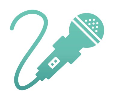 mikrofon web simge vektör çizim           