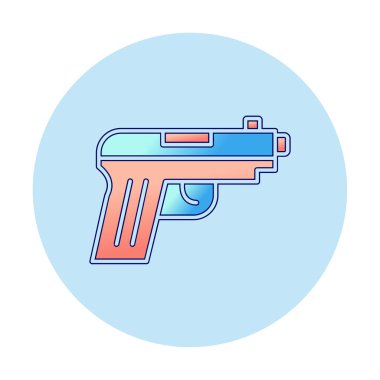 Basit düz silah illüstrasyonu