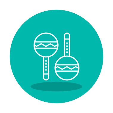 maracas simgesi vektör illüstrasyonu