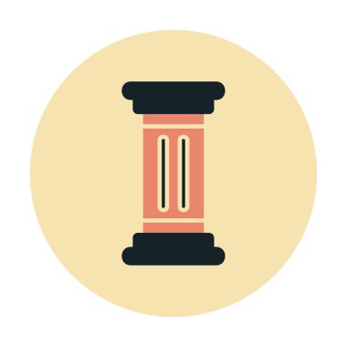 Sütun düz simgesinin vektör illüstrasyonu