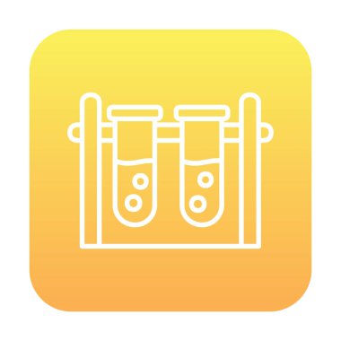 test tüpleri vektör düz renk simgesi 