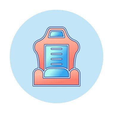 araba koltuğu simgesi, vektör illüstrasyonu 