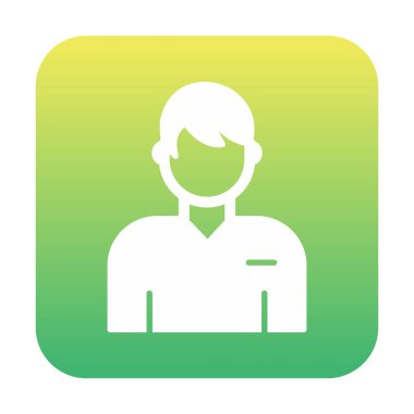 Erkek kullanıcı simgesi. Vektör çizim