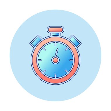 düz grafik kronometre vektör çizimi