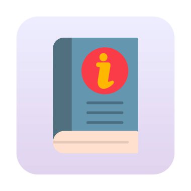 Bilgi Defteri simgesi. dosya simgesi. vektör illüstrasyonu