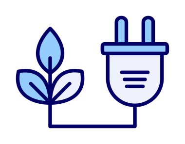 Basit Biyokütle eko enerji simgesi, vektör illüstrasyonu