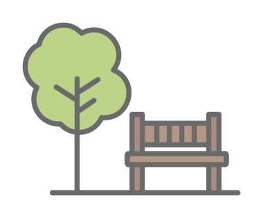 Yedek vektör renk simgesine sahip park 