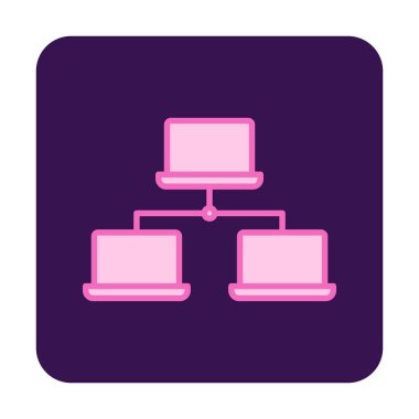 Basit ağ simgesi, vektör illüstrasyonu