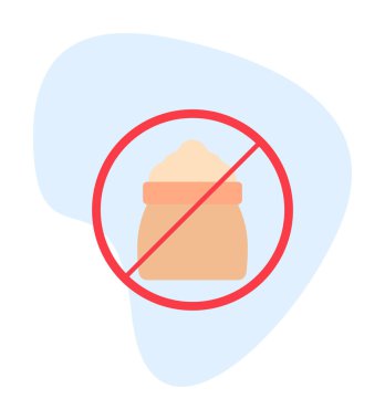 Şeker işareti yok, vektör illüstrasyonu  