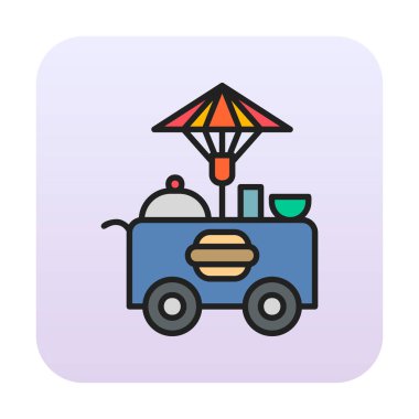 Gıda Oyalama Web simgesi, vektör illüstrasyonu 