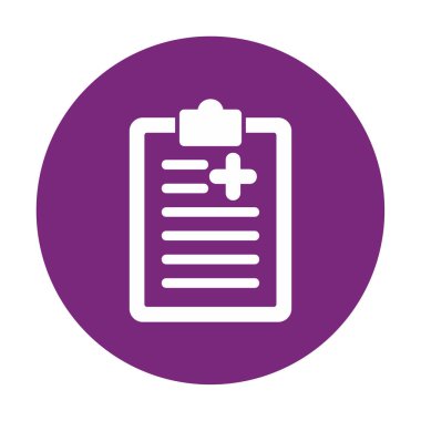 Tıbbi pano simgesi. Web için Tıbbi Rapor vektör simgesinin özet çizimi               