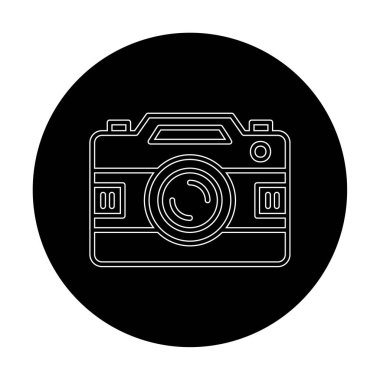 fotoğraf makinesi ikon vektör illüstrasyonu                      