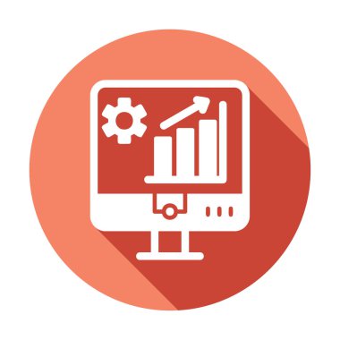 Basit Pazar Analizi simgesi, vektör illüstrasyonu