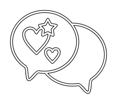 Basit konuşma balonu simgesi, vektör illüstrasyonu