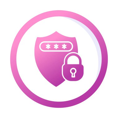 Basit Parola simgesi, vektör illüstrasyonu