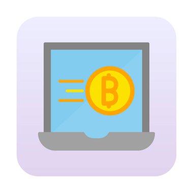 dizüstü bilgisayar simgesi, vektör illüstrasyonu basit tasarım