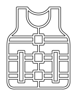 Modern Life Vest simge tasarımının vektör çizimi                     
