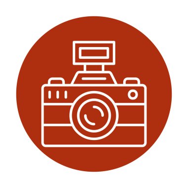 fotoğraf makinesi ikon vektör illüstrasyonu                      