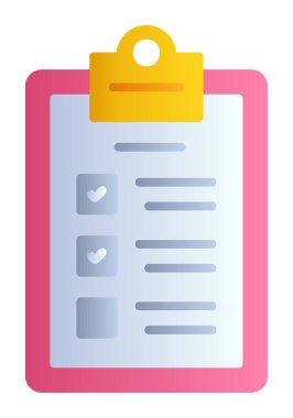 kontrol listesi simgesi, vektör illüstrasyonu 