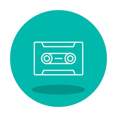 Kaset. Web simgesi basit illüstrasyon                               