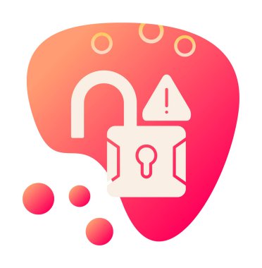 Simge vektör illüstrasyon tasarımının kilidini aç