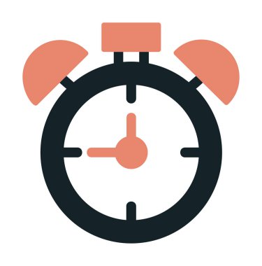 Alarm saati web simgesi, vektör illüstrasyonu