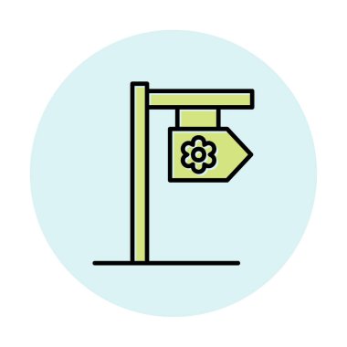 Tabela düz simgesi, vektör illüstrasyonu