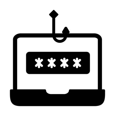  phishing satır simgesi vektör çizimi 