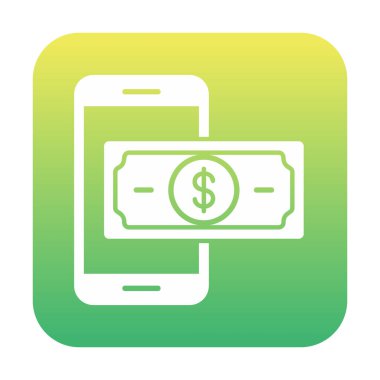 Basit Çevrimiçi Ödeme simgesi, vektör illüstrasyonu