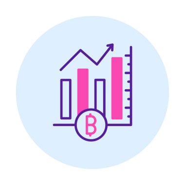 Basit Analitik simge, vektör illüstrasyonu