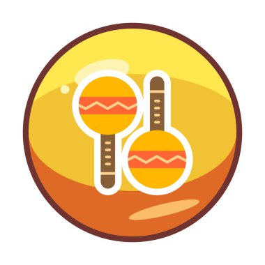 maracas simgesi vektör illüstrasyonu