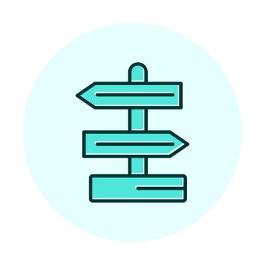 Yön işareti. Web simgesi basit tasarım 